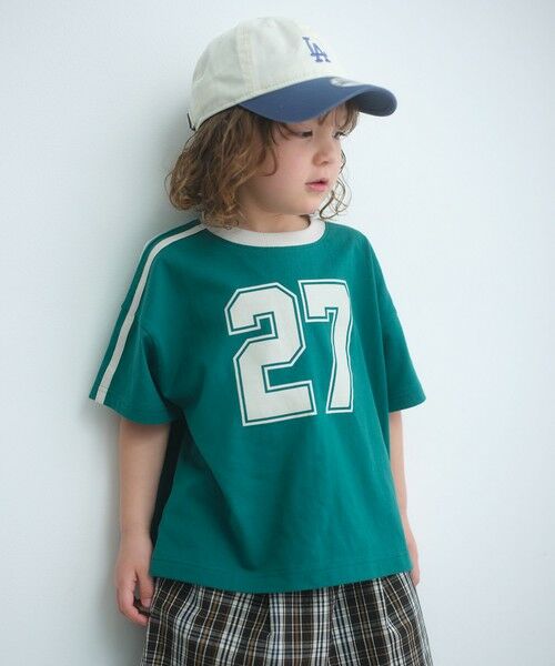 green label relaxing / グリーンレーベル リラクシング カットソー | 【WEB限定】ナンバープリント Tシャツ/ キッズ 100cm-160cm | 詳細9