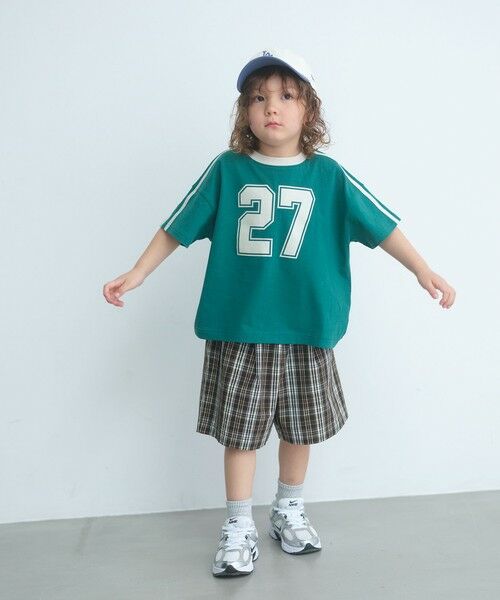 green label relaxing / グリーンレーベル リラクシング カットソー | 【WEB限定】ナンバープリント Tシャツ/ キッズ 100cm-160cm | 詳細10