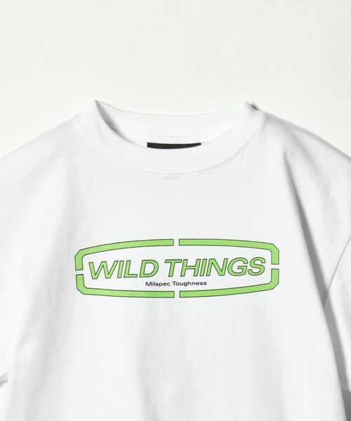 green label relaxing / グリーンレーベル リラクシング カットソー | 【別注】＜WILD THINGS＞ ロゴ ショートスリーブ Tシャツ / キッズ 110cm-130cm | 詳細2