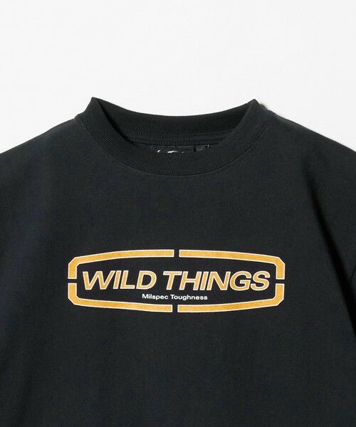 green label relaxing / グリーンレーベル リラクシング カットソー | 【別注】＜WILD THINGS＞ ロゴ ショートスリーブ Tシャツ / キッズ 110cm-130cm | 詳細5