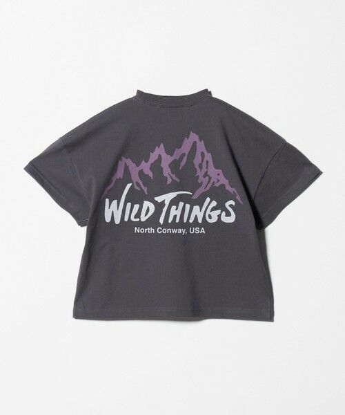 green label relaxing / グリーンレーベル リラクシング カットソー | 【別注】＜WILD THINGS＞ マウンテン ショートスリーブ Tシャツ / キッズ 110cm-130cm | 詳細1