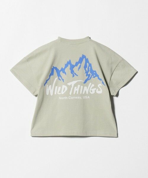 green label relaxing / グリーンレーベル リラクシング カットソー | 【別注】＜WILD THINGS＞ マウンテン ショートスリーブ Tシャツ / キッズ 110cm-130cm | 詳細9