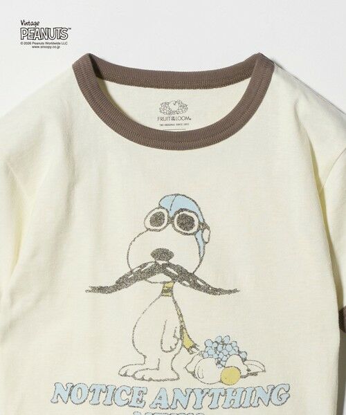 green label relaxing / グリーンレーベル リラクシング カットソー | 【別注】＜FRUIT OF THE LOOM × PEANUTS＞リンガーTシャツ / キッズ  110cm-130cm | 詳細1