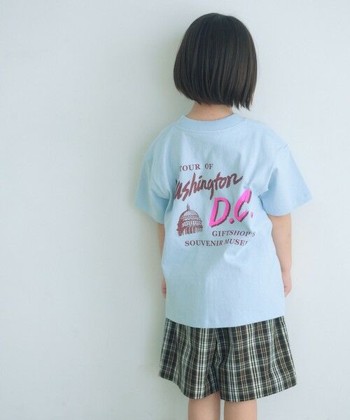 green label relaxing / グリーンレーベル リラクシング カットソー | 【別注】＜BOOK CLUB＞ロゴ Tシャツ / キッズ 110cm-130cm（LT.BLUE）