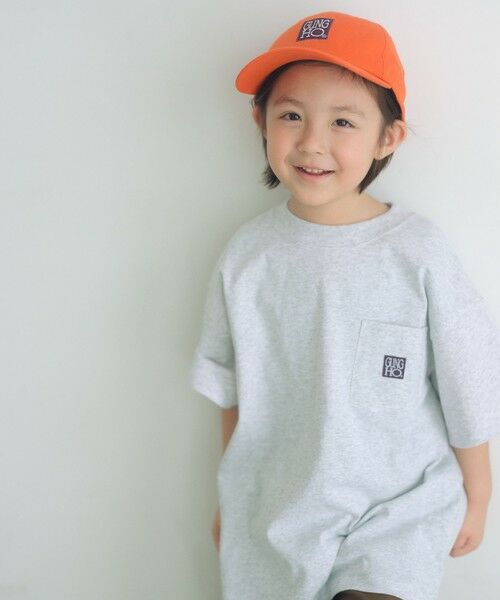 green label relaxing / グリーンレーベル リラクシング カットソー | 【別注】＜GUNG HO＞ポケット Tシャツ / キッズ 110cm-130cm（LT.GRAY）