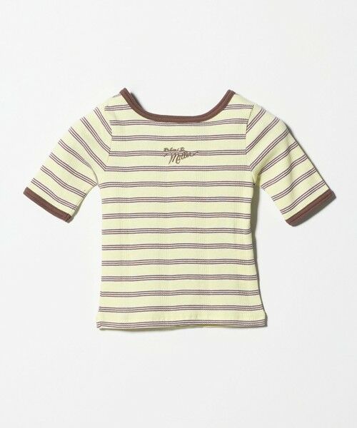green label relaxing / グリーンレーベル リラクシング カットソー | 【別注】＜Robert P. Miller＞5分袖 Tシャツ / キッズ  100cm-130cm（YELLOW）