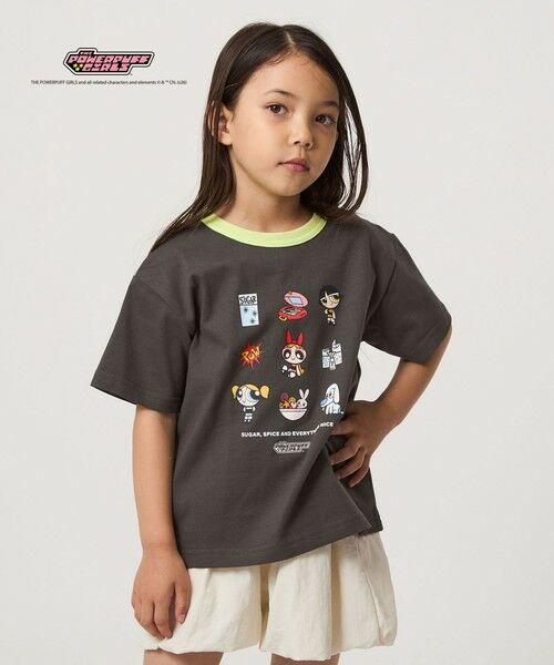 green label relaxing / グリーンレーベル リラクシング カットソー | 【別注】＜The Powerpuff Girls＞ リンガー Tシャツ / キッズ 100cmー130cm | 詳細1