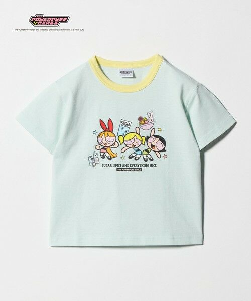 green label relaxing / グリーンレーベル リラクシング カットソー | 【別注】＜The Powerpuff Girls＞ リンガー Tシャツ / キッズ 100cmー130cm（LT.BLUE）