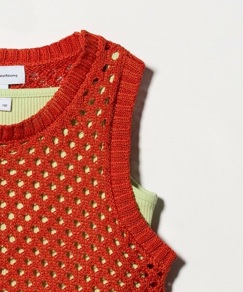 green label relaxing / グリーンレーベル リラクシング ベスト | サマーニットベスト ＋ キャミ セット / キッズ 100cm-130cm | 詳細3
