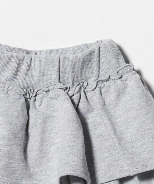 green label relaxing / グリーンレーベル リラクシング ショート・ハーフ・半端丈パンツ | ミニ裏毛 フリル キュロット（グレー）100cm-130cm | 詳細3