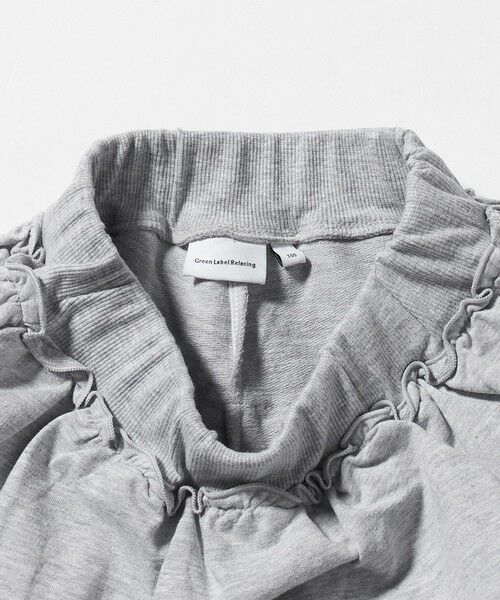 green label relaxing / グリーンレーベル リラクシング ショート・ハーフ・半端丈パンツ | ミニ裏毛 フリル キュロット（グレー）100cm-130cm | 詳細4