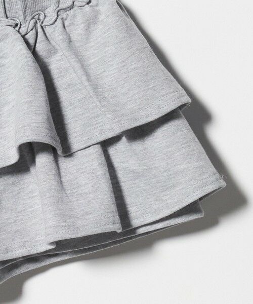 green label relaxing / グリーンレーベル リラクシング ショート・ハーフ・半端丈パンツ | ミニ裏毛 フリル キュロット（グレー）100cm-130cm | 詳細5