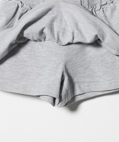 green label relaxing / グリーンレーベル リラクシング ショート・ハーフ・半端丈パンツ | ミニ裏毛 フリル キュロット（グレー）100cm-130cm | 詳細6