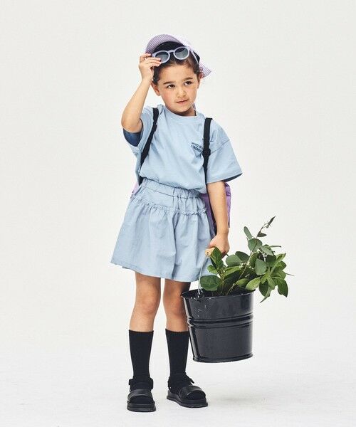 green label relaxing / グリーンレーベル リラクシング ショート・ハーフ・半端丈パンツ | 【スタメンシリーズ】タッサーフリルキュロット / キッズ  100cm-160cm | 詳細6