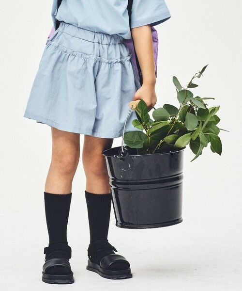 green label relaxing / グリーンレーベル リラクシング ショート・ハーフ・半端丈パンツ | 【スタメンシリーズ】タッサーフリルキュロット / キッズ  100cm-160cm（TURQUOISE）