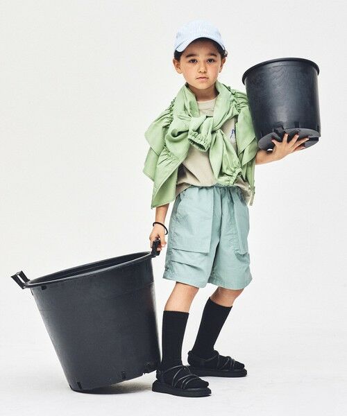 green label relaxing / グリーンレーベル リラクシング ショート・ハーフ・半端丈パンツ | 【スタメンシリーズ】タッサー ハーフパンツ / キッズ  100cm-160cm | 詳細18