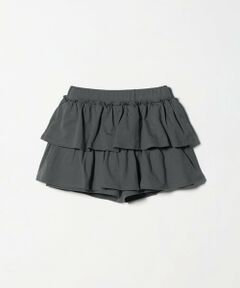 green label relaxing / グリーンレーベル リラクシング ショート・ハーフ・半端丈パンツ | ミニ裏毛 フリル キュロット（ダークグレー）100cm-130cm