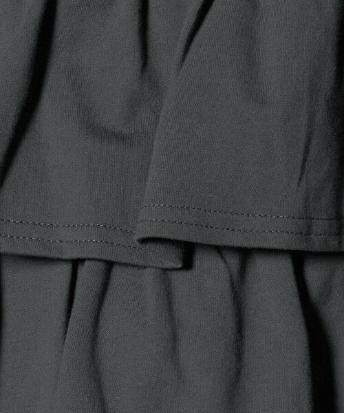 green label relaxing / グリーンレーベル リラクシング ショート・ハーフ・半端丈パンツ | ミニ裏毛 フリル キュロット（ダークグレー）100cm-130cm | 詳細5