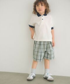 green label relaxing / グリーンレーベル リラクシング ショート・ハーフ・半端丈パンツ | チェック ハーフパンツ キッズ / 100cm-130cm