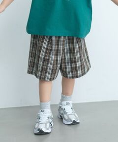 green label relaxing / グリーンレーベル リラクシング ショート・ハーフ・半端丈パンツ | チェック ハーフパンツ キッズ / 100cm-130cm