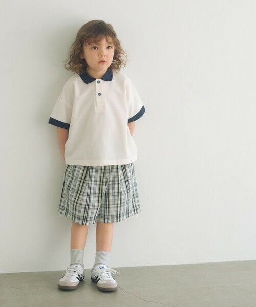 green label relaxing / グリーンレーベル リラクシング ショート・ハーフ・半端丈パンツ | チェック ハーフパンツ キッズ / 100cm-130cm | 詳細1