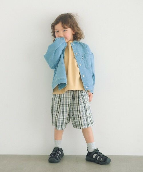 green label relaxing / グリーンレーベル リラクシング ショート・ハーフ・半端丈パンツ | チェック ハーフパンツ キッズ / 100cm-130cm | 詳細3
