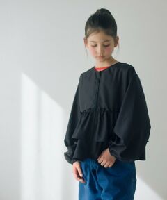 green label relaxing / グリーンレーベル リラクシング その他アウター | フリル ギャザーブルゾン / キッズ  100cm-160cm 撥水 UVカット 遮熱