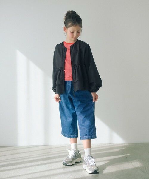 green label relaxing / グリーンレーベル リラクシング その他アウター | フリル ギャザーブルゾン / キッズ  100cm-160cm 撥水 UVカット 遮熱 | 詳細1