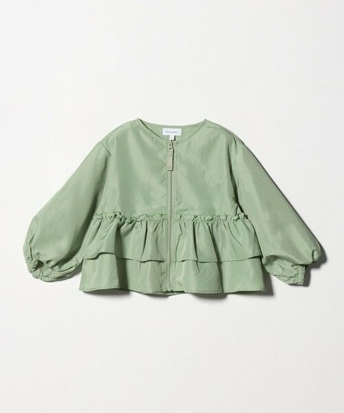 green label relaxing / グリーンレーベル リラクシング その他アウター | フリル ギャザーブルゾン / キッズ  100cm-160cm 撥水 UVカット 遮熱（LIME）