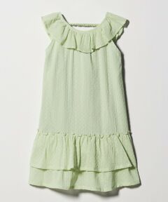 green label relaxing / グリーンレーベル リラクシング ロング・マキシ丈ワンピース | ドットフリルワンピース / キッズ 100cm-130cm