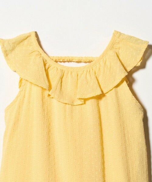 green label relaxing / グリーンレーベル リラクシング ロング・マキシ丈ワンピース | ドットフリルワンピース / キッズ 100cm-130cm | 詳細1