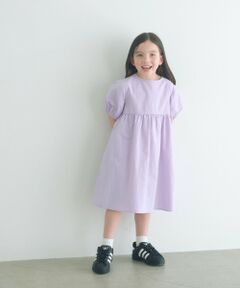 green label relaxing / グリーンレーベル リラクシング ロング・マキシ丈ワンピース | バックリボン タッサー ワンピース / キッズ 100cm-130cm