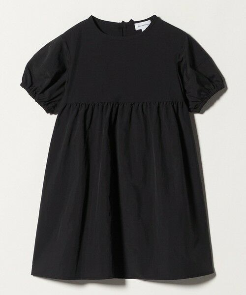 green label relaxing / グリーンレーベル リラクシング ロング・マキシ丈ワンピース | バックリボン タッサー ワンピース / キッズ 100cm-130cm（BLACK）