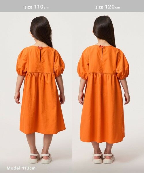 green label relaxing / グリーンレーベル リラクシング ロング・マキシ丈ワンピース | バックリボン タッサー ワンピース / キッズ 100cm-130cm | 詳細7