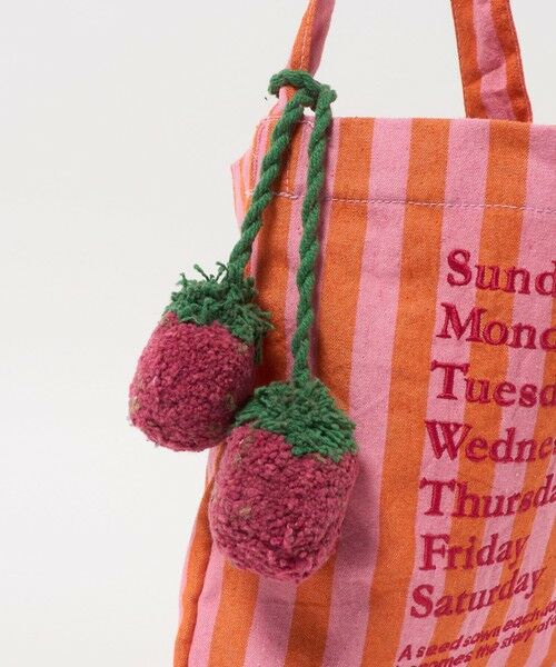 green label relaxing / グリーンレーベル リラクシング トートバッグ | 【別注】＜beej＞チャーム付き ストライプ トートバッグ / キッズ | 詳細11