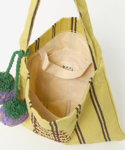 green label relaxing / グリーンレーベル リラクシング トートバッグ | 【別注】＜beej＞チャーム付き ストライプ トートバッグ / キッズ | 詳細16