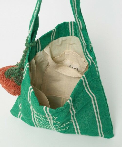 green label relaxing / グリーンレーベル リラクシング トートバッグ | 【別注】＜beej＞チャーム付き ストライプ トートバッグ / キッズ | 詳細23