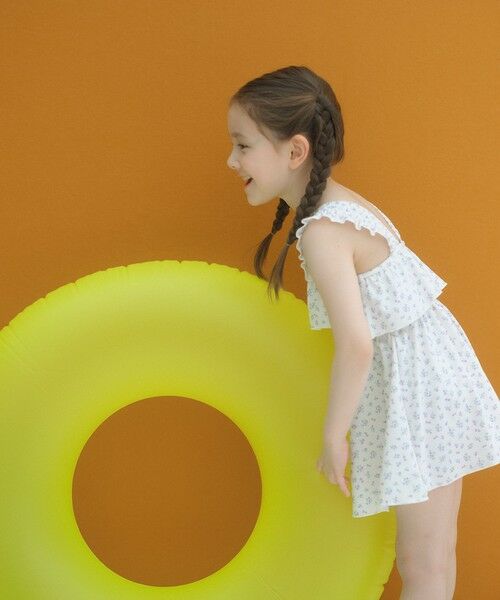 green label relaxing / グリーンレーベル リラクシング 水着・スイムグッズ | コバナガラ スイム ワンピース / 水着 / キッズ 100cm-130cm(OFF WHITE)