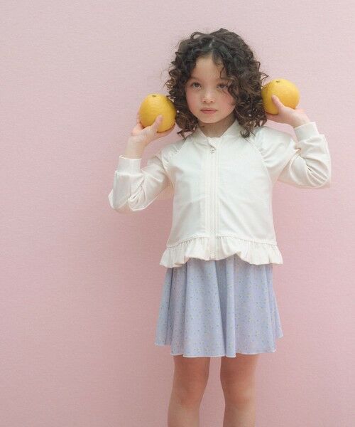 green label relaxing / グリーンレーベル リラクシング 水着・スイムグッズ | フレア マエアキ ラッシュガード/ キッズ 100cm-130cm（OFF WHITE）