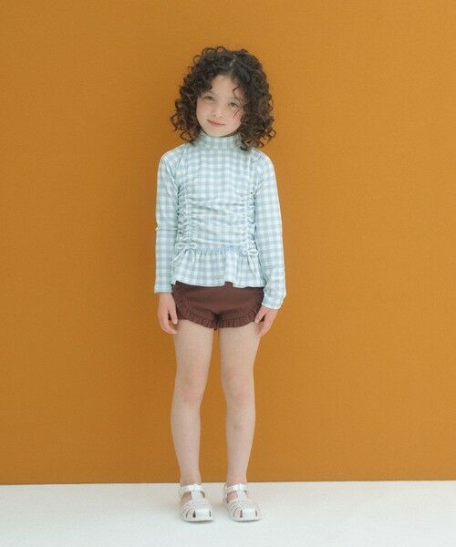 green label relaxing / グリーンレーベル リラクシング 水着・スイムグッズ | GLR ギンガム ラッシュガード セット / 水着 / キッズ 100cm-130cm | 詳細2