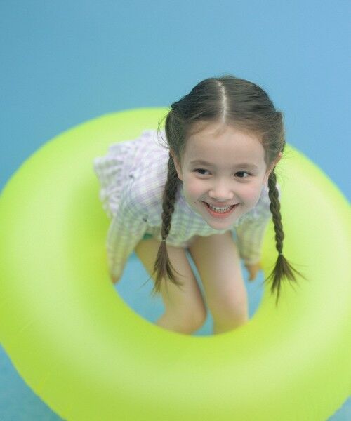 green label relaxing / グリーンレーベル リラクシング 水着・スイムグッズ | GLR ギンガム ラッシュガード セット / 水着 / キッズ 100cm-130cm | 詳細12