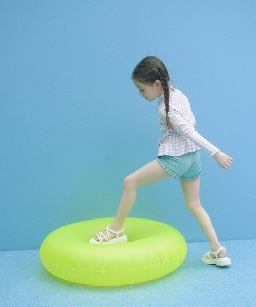 green label relaxing / グリーンレーベル リラクシング 水着・スイムグッズ | GLR ギンガム ラッシュガード セット / 水着 / キッズ 100cm-130cm | 詳細14