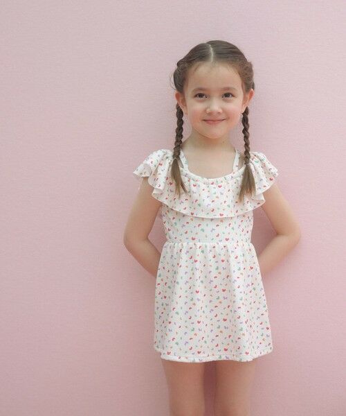 green label relaxing / グリーンレーベル リラクシング 水着・スイムグッズ | ラッフルスイムワンピース マルチモチーフ / 水着 / キッズ 100cm-130cm | 詳細1