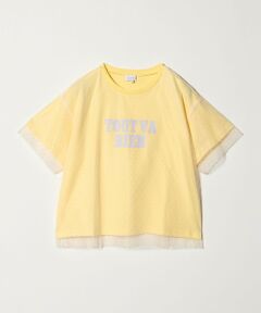 green label relaxing / グリーンレーベル リラクシング カットソー | チュール ドッキング  Tシャツ / キッズ 140cm-160cm