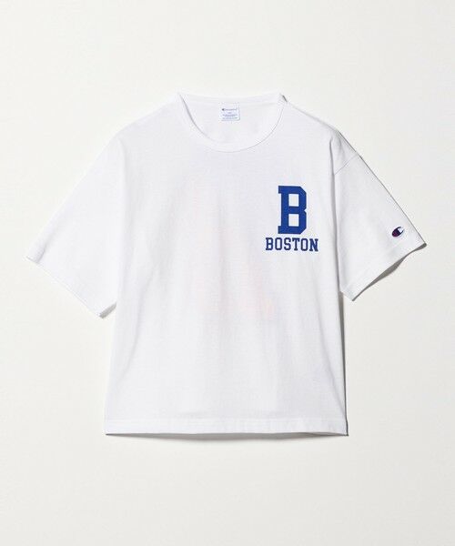 green label relaxing / グリーンレーベル リラクシング カットソー | ＜Champion＞ボストン ショートスリーブ Tシャツ / キッズ 140cm-160cm（WHITE）