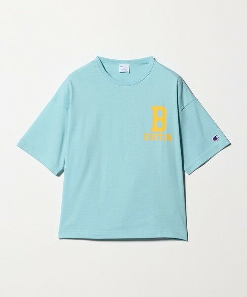 green label relaxing / グリーンレーベル リラクシング カットソー | ＜Champion＞ボストン ショートスリーブ Tシャツ / キッズ 140cm-160cm（LT.BLUE）
