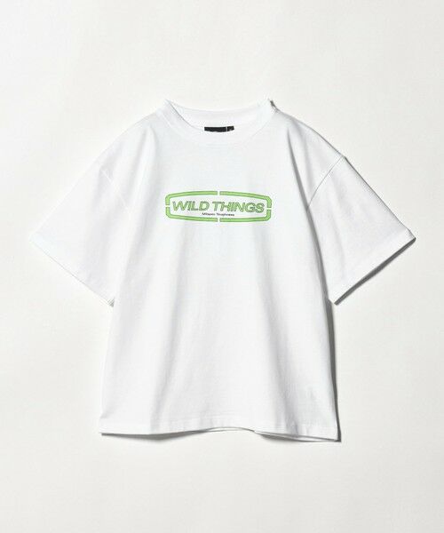 green label relaxing / グリーンレーベル リラクシング カットソー | 【別注】＜WILD THINGS＞ ロゴ ショートスリーブ Tシャツ / キッズ 140cm-160cm | 詳細7