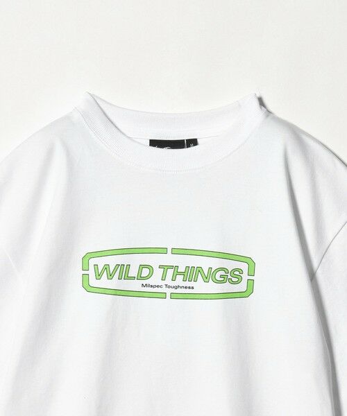 green label relaxing / グリーンレーベル リラクシング カットソー | 【別注】＜WILD THINGS＞ ロゴ ショートスリーブ Tシャツ / キッズ 140cm-160cm | 詳細9