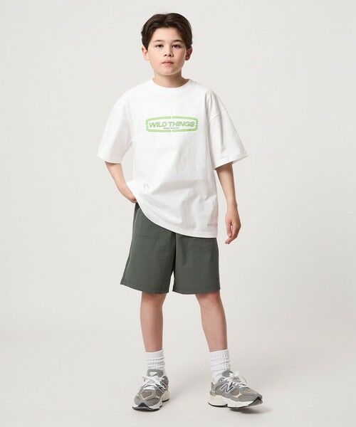 green label relaxing / グリーンレーベル リラクシング カットソー | 【別注】＜WILD THINGS＞ ロゴ ショートスリーブ Tシャツ / キッズ 140cm-160cm | 詳細3