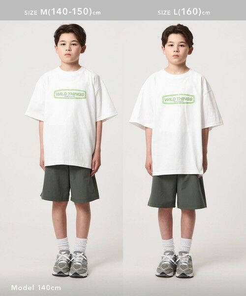 green label relaxing / グリーンレーベル リラクシング カットソー | 【別注】＜WILD THINGS＞ ロゴ ショートスリーブ Tシャツ / キッズ 140cm-160cm | 詳細4